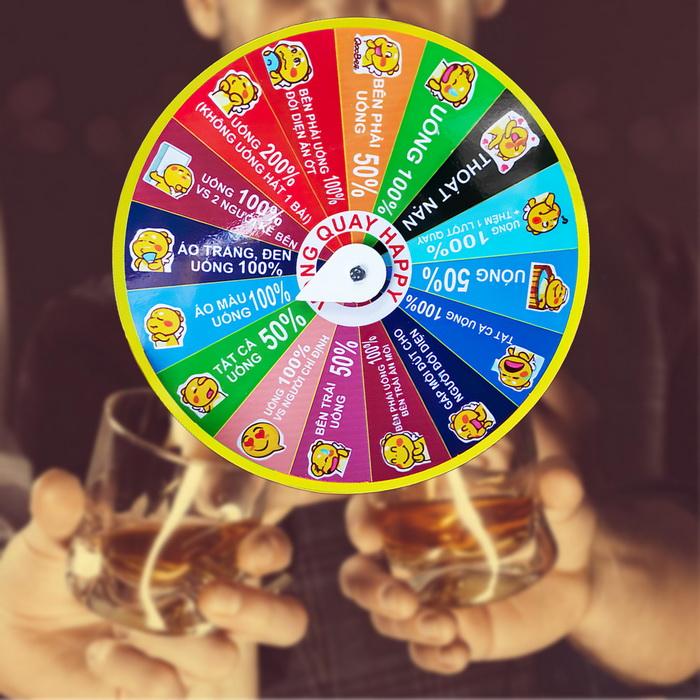 Vòng quay ăn nhậu happy, Vòng quay vui chơi ăn nhậu uống bia dành cho các buổi tiệc tùng cực vui nhộn