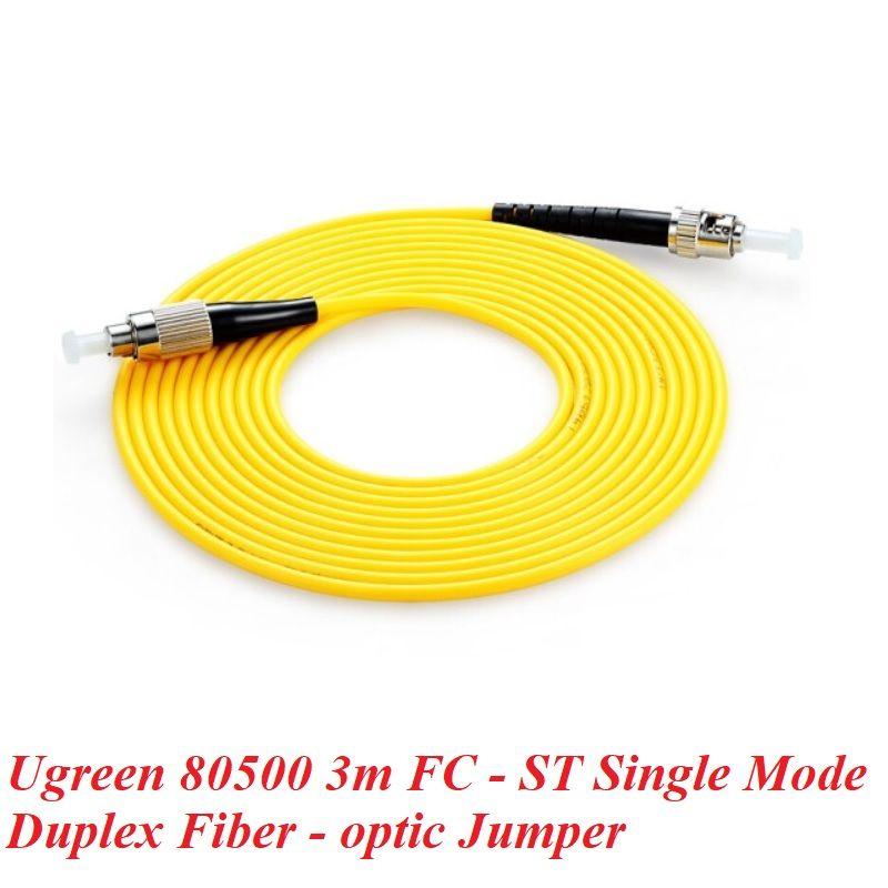 Ugreen UG80500NW230TK 3M FC-ST Màu vàng Cáp nhảy quang Single mode Duplex Fiber - HÀNG CHÍNH HÃNG