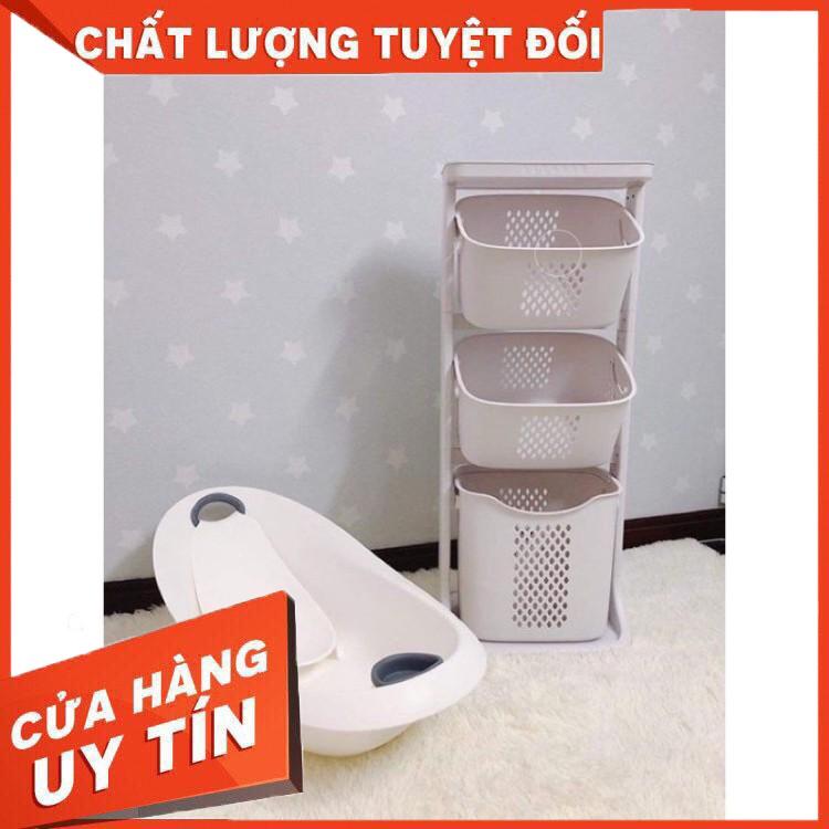 Rổ đựng quần áo 3 tầng có bánh xe