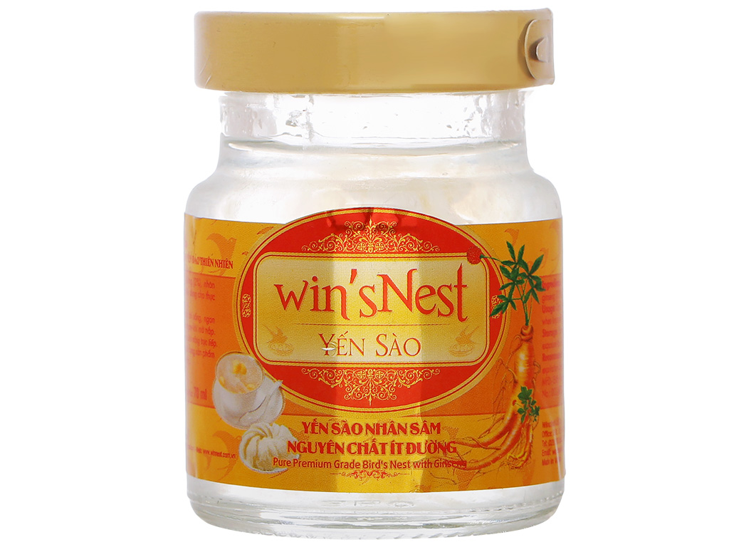 Lốc 6 lọ Yến sào win'sNest 20% tổ yến chưng sẵn nhân sâm ít đường  (420ml/6 lọ)