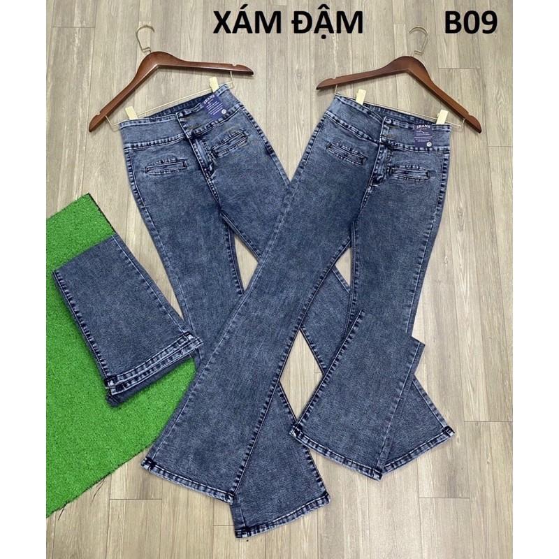 Quần Jeans Nữ Ống Loe Dài Tôn Dáng