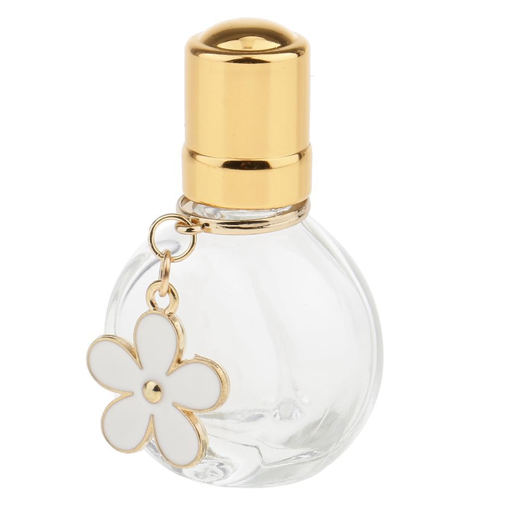 4X 10ml Glass Perfume Essential Oil Bottles Mini Round Aroma Sample Vials