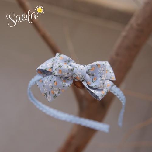 Băng Đô Bờm Cài Tóc Đính Nơ Hoa Nhí Vintage Phong Cách Hàn Quốc Xinh Xắn - SAOLA CLOTHING - HB004