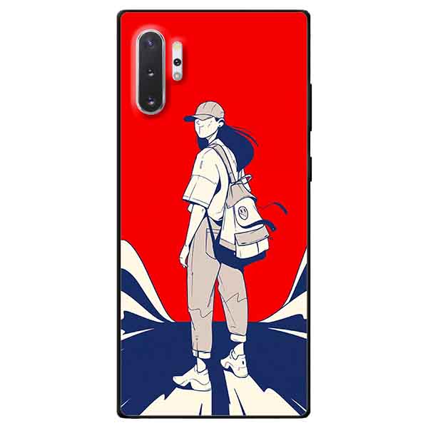 Ốp lưng in cho Samsung Note 10 Plus Mẫu Cô Gái Đội Nón