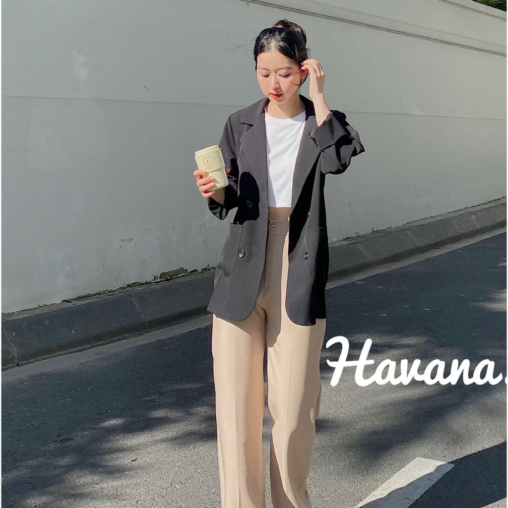 Áo blazer nữ, áo blazer dài tay một lớp , chất cát hàn dày dặn mềm mại thoáng khí