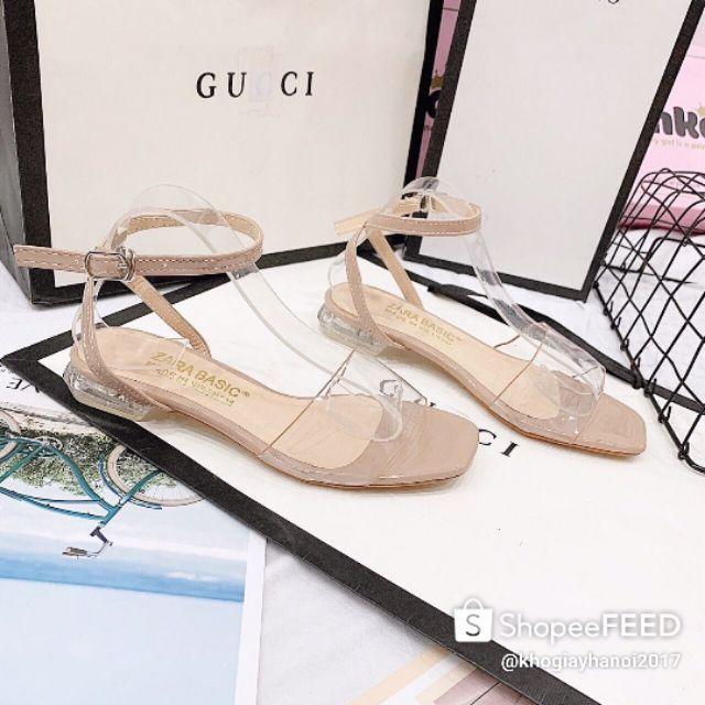 Miễn ship Giày sandal cao gót quay quay bản Nanas