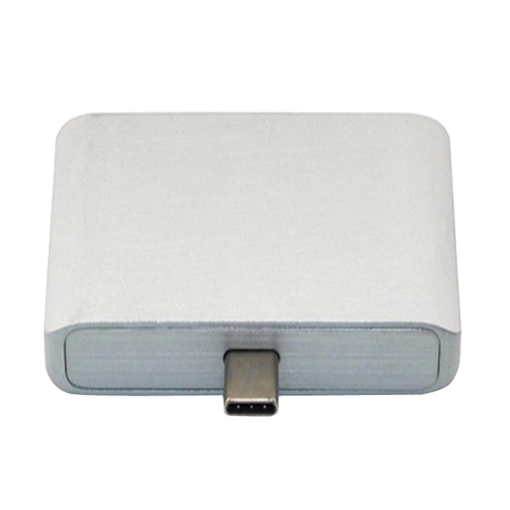 Multi-function Type-C Hub, USB-C To HDMI/Type-C/USB Charging Adapter-Silver