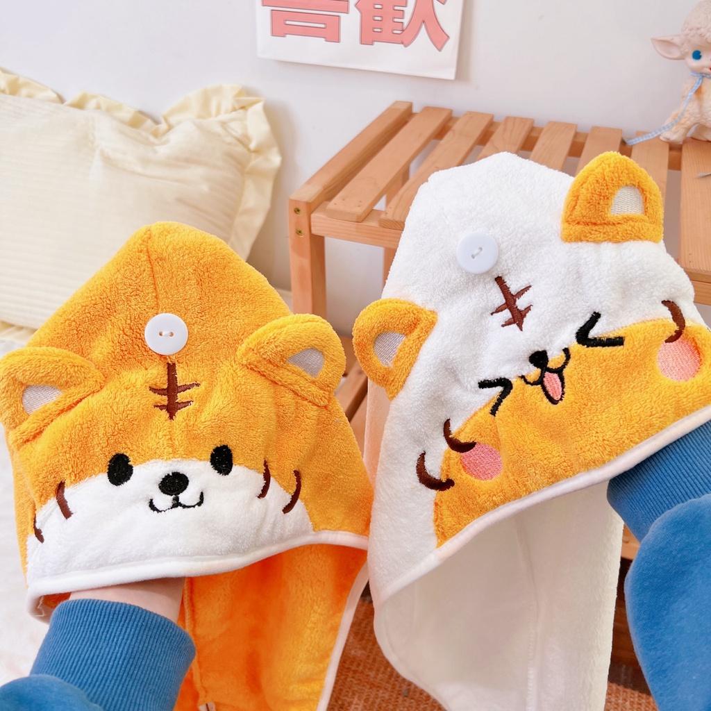 Khăn ủ tóc siêu cute chất vải mịn - UniLabel