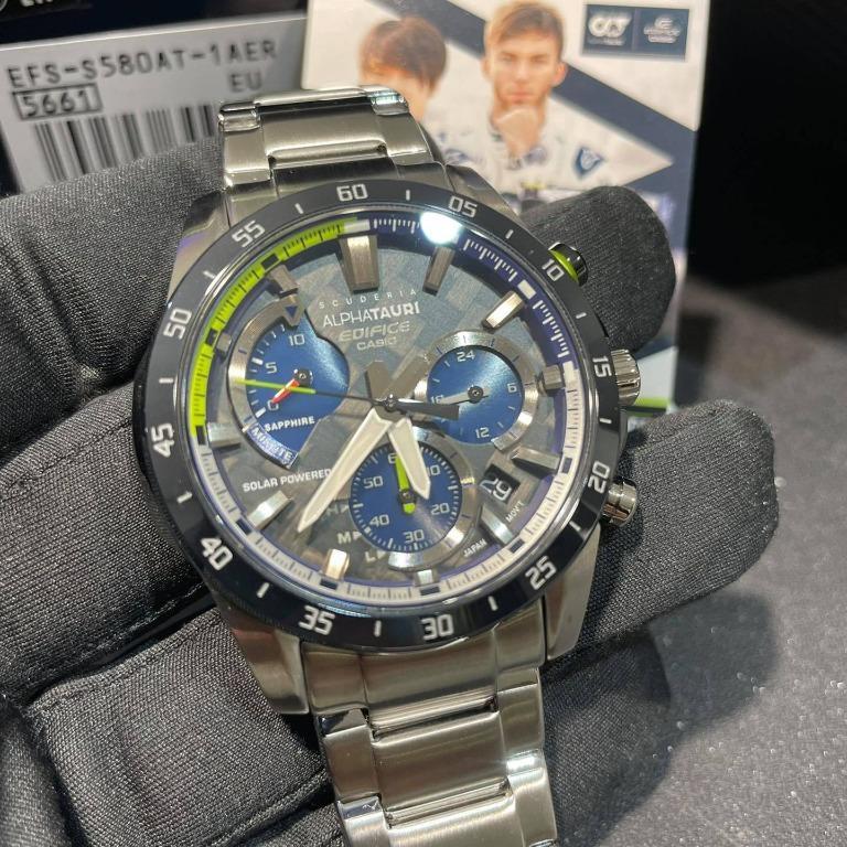 Đồng Hồ Nam Dây Thép Edifice EFS-S580AT-1ADR Phiên Bản Giới Hạn | Kính Sapphire | Năng Lượng Mặt Trời | EFS-S580AT-1A