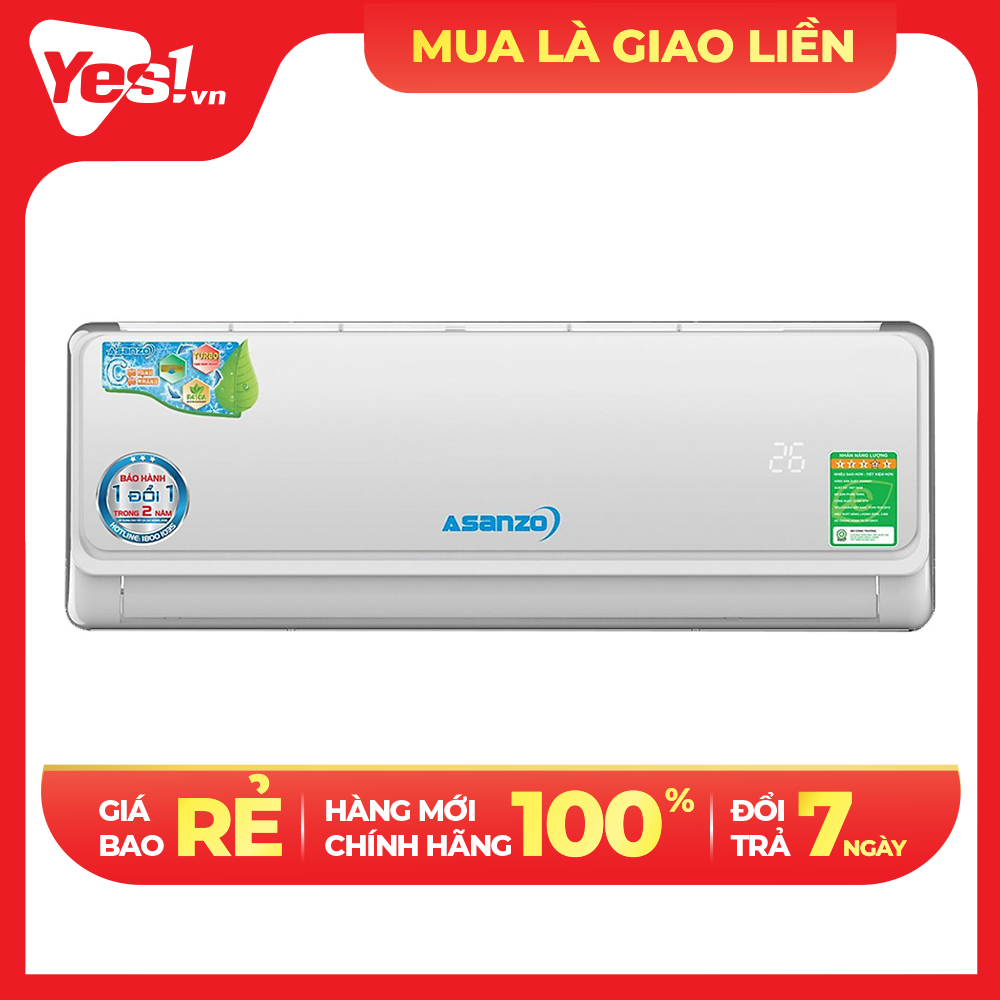 Máy Lạnh Asanzo  S09N22 (1.0HP) - Hàng Chính Hãng - Chỉ Giao tại HCM