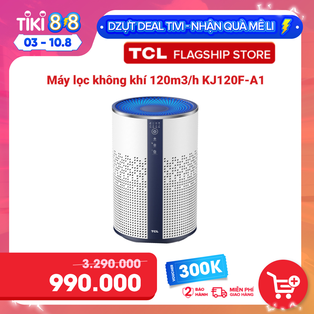 Máy lọc không khí TCL KJ120F-A1 - Loại bỏ bụi bẩn trong nhà - Tiếng ồn thấp - Hàng chính hãng