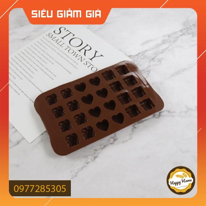 Khuôn silicon làm socola hình Trái Tim - Hoa Hồng - HÀNG MỚI VỀ