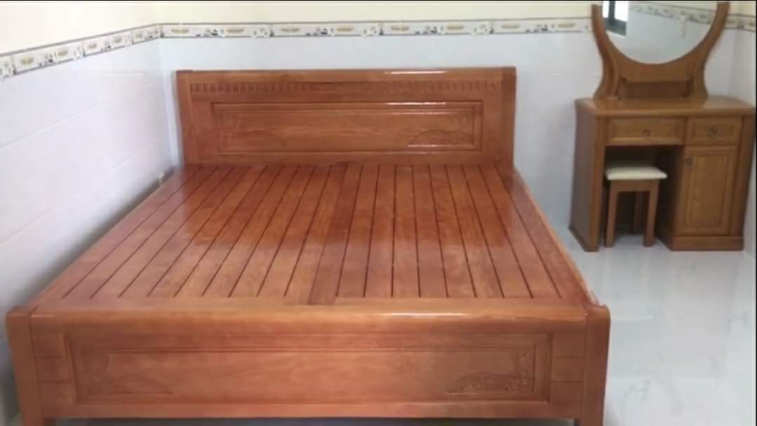 Giường ngủ gỗ  sồi dạt Phản 1M8 (FREESHIP HCM 30-50 KM )