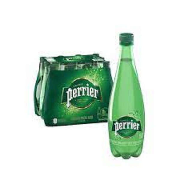 1 thùng tương đương 24 chai nước khoáng thiên nhiên bổ sung ga từ nguồn hiệu Perrier (chai nhựa) 500ml