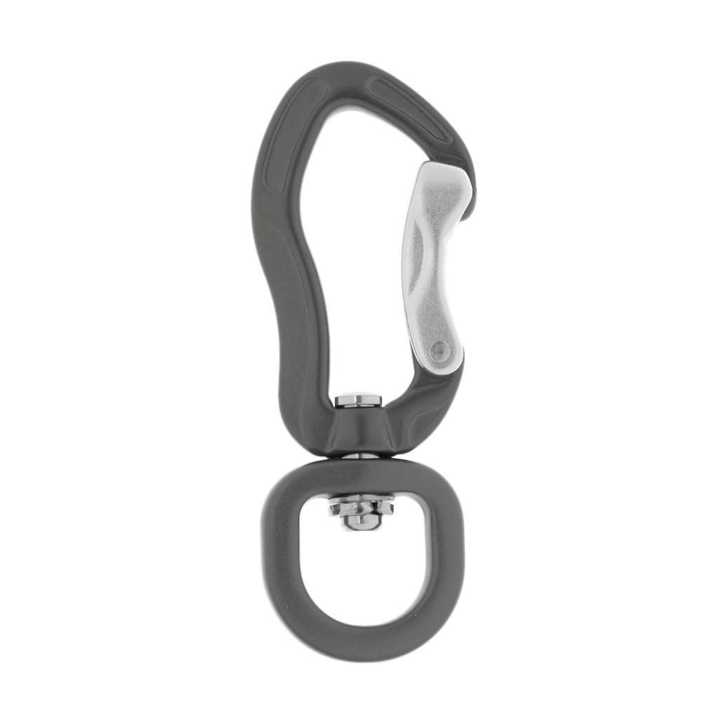 2pcs Aluminum Alloy Swivel Eye Snap Hook Carabiner Clip for Climbing, Camping, Hiking, Mountaineering or Backpack Hook, Keychain