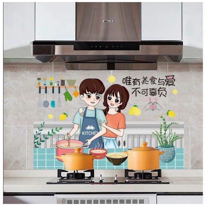 Giấy Dán Tường Nhà Bếp Cách Nhiệt Chống Dầu Mỡ, Chịu Nhiệt - giấy Dán Bếp 3D Họa Tiết