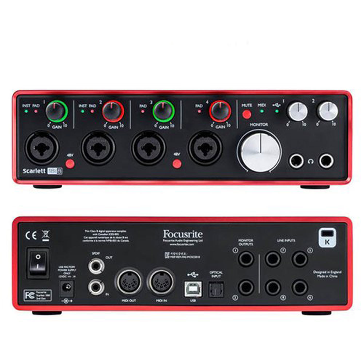 [Tặng Cable] Focusrite Scarlett 18i8 Gen 3 Sound Card Âm Thanh - Focus USB Audio Interface SoundCard 3rd - Gen3 Hàng Chính Hãng