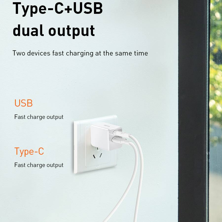 Adapter củ sạc nhanh đa năng 18W cho Smartphone /Tablet / Macbook hiệu Baseus Traveler PPS Quick Charger (2 cổng USB + Type C, sạc nhanh PD, Quick charge 3.0) - Hàng chính hãng