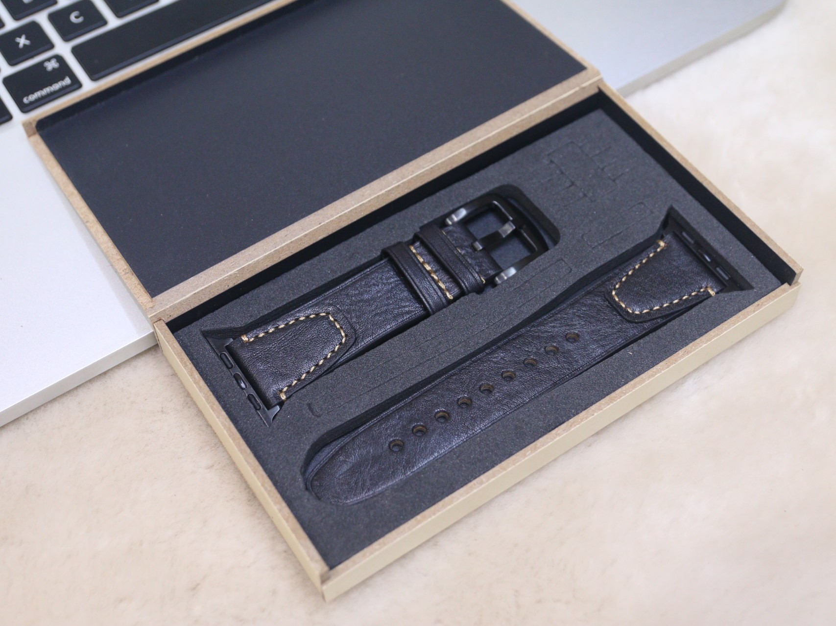 Dây đeo thay thế dành cho Apple Watch 1,2,3,4,5 da bò Ý