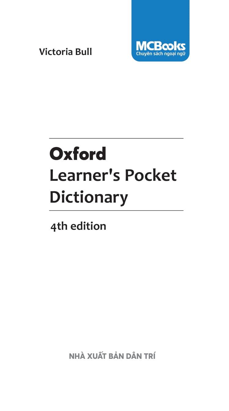 Sách - Oxford Learner's Pocket Dictionary - Fourth Edition