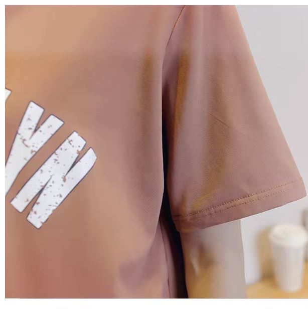 Váy bầu xuông, đầm bầu cotton ngắn tay phong cách Hàn Quốc dài vừa phải