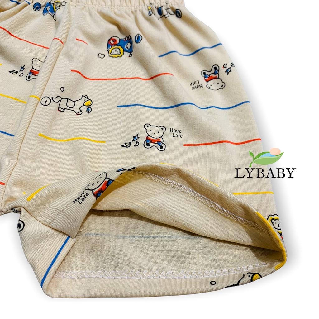 Quần Đùi Chục LYBABY Chất Cotton Cho Bé Gái Bé Trai Quần Chục Đùi Họa Tiết QC08