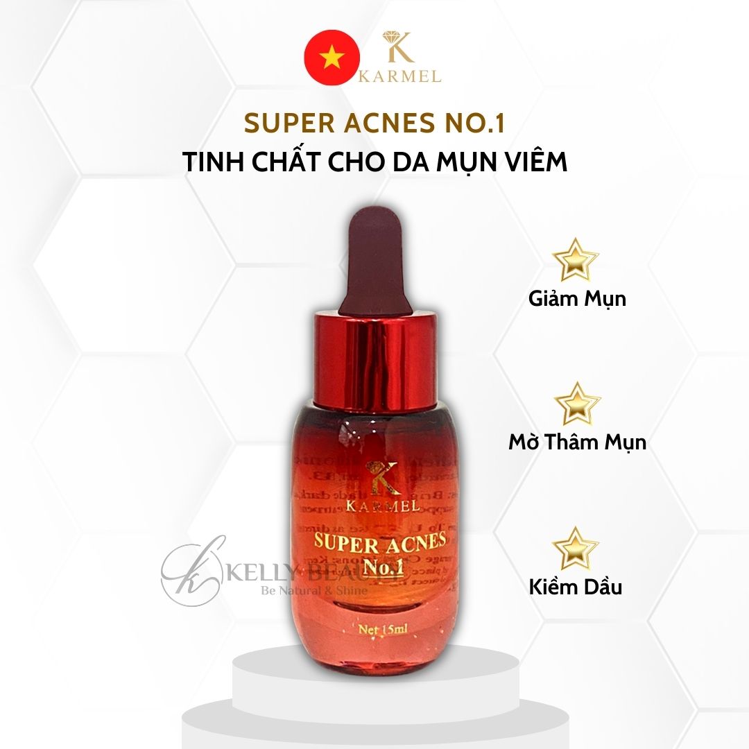 Karmel Super Acnes No1 – Serum Mụn Viêm Nhiễm, Mụn Bọc Sưng Tấy, Mụn Mủ | Kelly Beauty