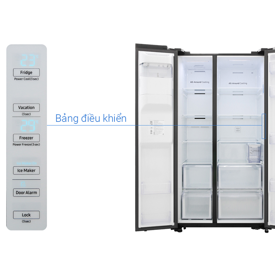 Tủ lạnh Samsung Inverter 617 lít RS64R53012C/SV - Chỉ giao kv HCM