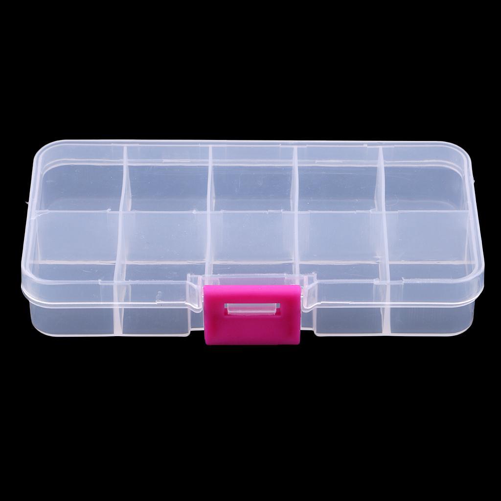 1Pc Transparent Sewing Storage Box Sewing Machine Bobbin Organizer 10 Grids