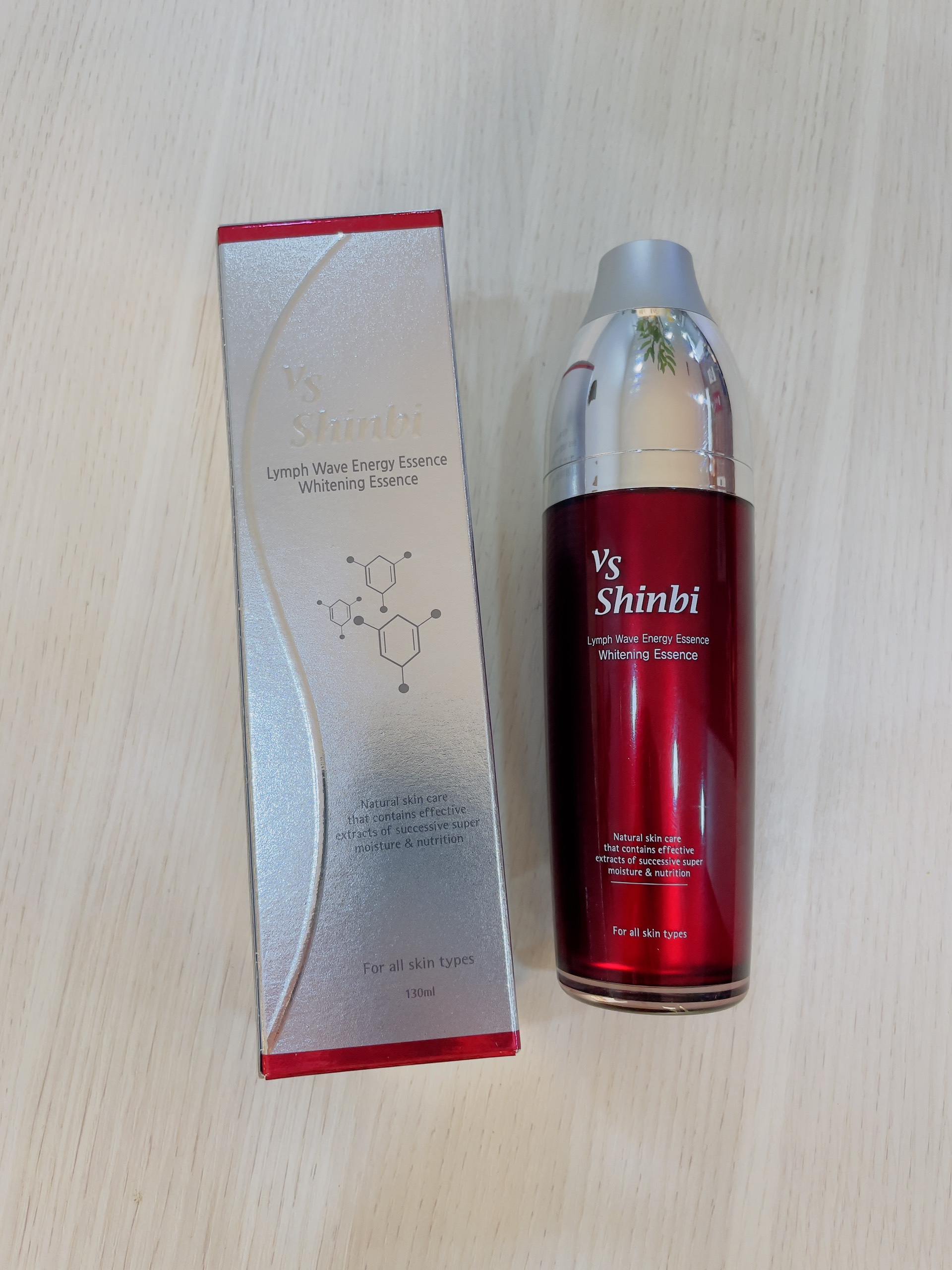 VS Shinbi Lymph Wave Energy Essence - Whitening Essence Siêu Tinh Chất Dưỡng Trắng Giữ Ẩm, Hỗ Trợ Giảm Khô Sạm Trên Da, Giúp Da Căn Mịn Và Chống Lão Hóa Da Cực Cao, Thẩm Thấu Nhanh Vào Da Chai 130 ML
