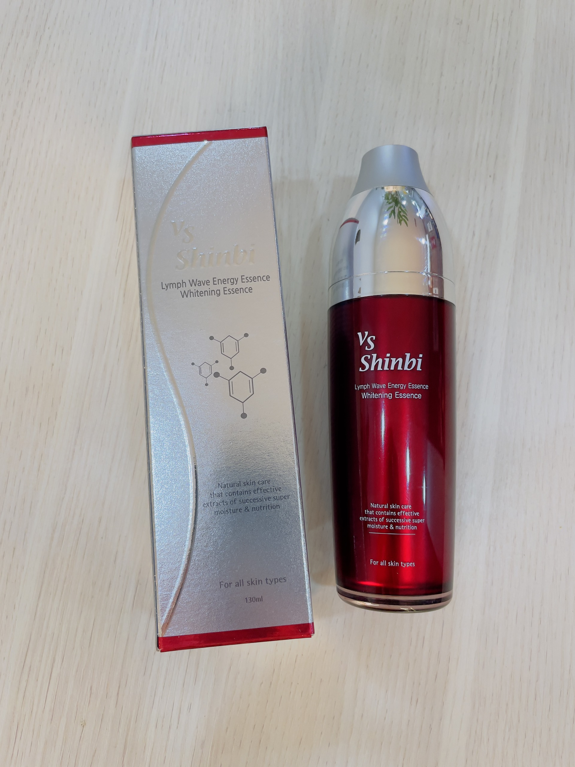 VS Shinbi Lymph Wave Energy Essence - Whitening Essence Siêu Tinh Chất Dưỡng Trắng Giữ Ẩm, Hỗ Trợ Giảm Khô Sạm Trên Da, Giúp Da Căn Mịn Và Chống Lão Hóa Da Cực Cao, Thẩm Thấu Nhanh Vào Da Chai 130 ML