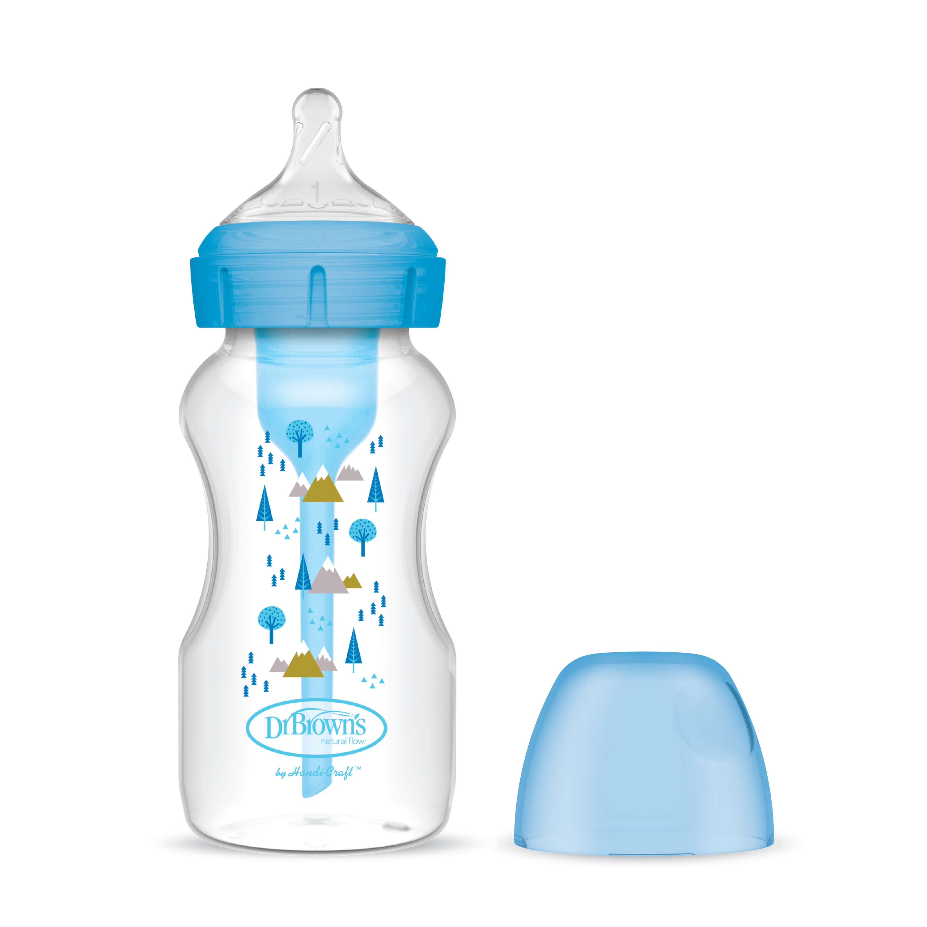 Bình sữa Dr.Brown's cổ rộng Deco 270ml nhựa PP Options Plus