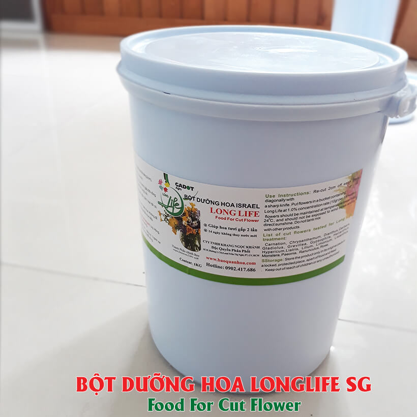 Shop Hoa Bảo Quản Hoa Cắm Lẵng, Hoa Cắm Xốp lâu tàn và hạn chế thay hoa định kỳ bằng Bột Dinh Dưỡng Hoa nhập khẩu Israel hiệu Longlife SG Của Israel