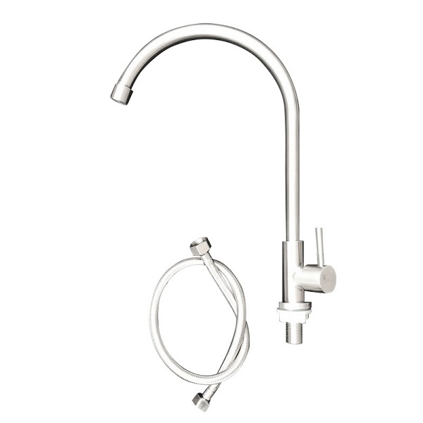 Vòi rửa bát lạnh sus304 Valenza, kèm dây cấp nước