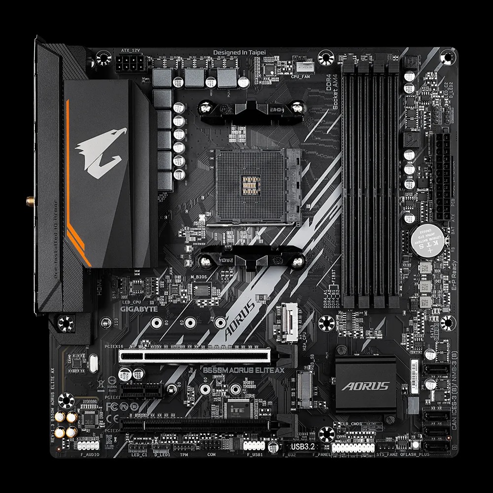Mainboard Gigabyte B550M AORUS ELITE AX Socket AM4 - Hàng Chính Hãng