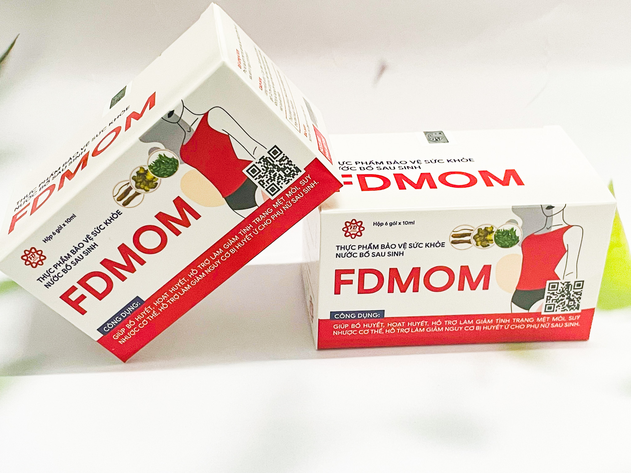 NƯỚC BỔ SAU SINH FDMOM HỘP 06 - 10 GÓI GIÚP BỒI BỔ CƠ THỂ, HOẠT HUYẾT CHO PHỤ NỮ SAU SINH