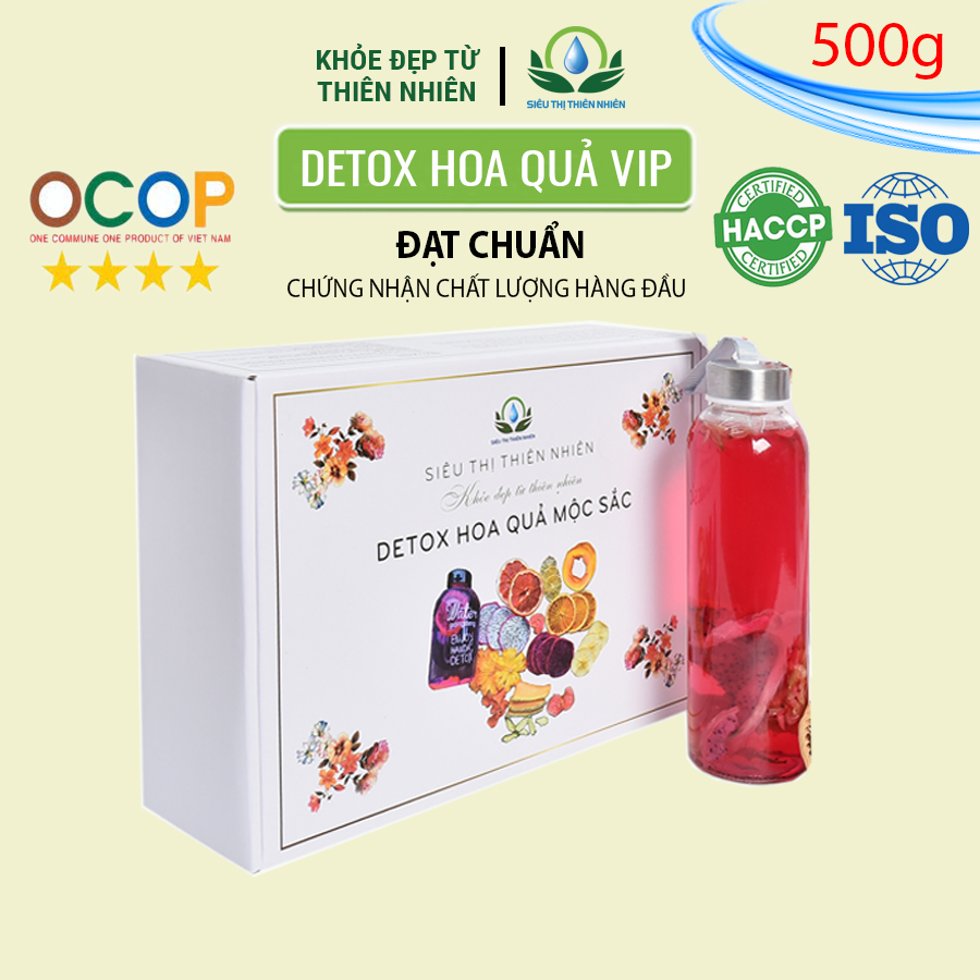 Trà Detox Hoa Quả Hộp 30 Gói Túi Lọc Giúp Giảm Cân, Đẹp Da, Thanh Nhiệt Của Siêu Thị Thiên Nhiên