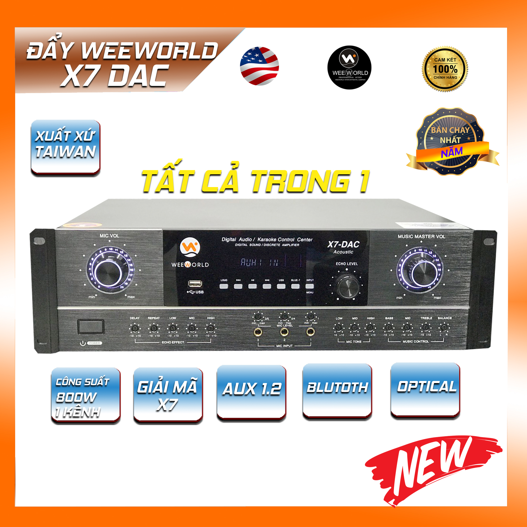 ĐẨY LIỀN VANG WEEWORLD X7 DAC - Hàng chính hãng