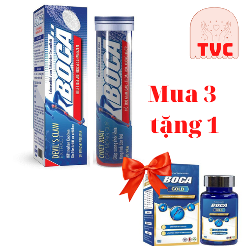 Mua 3 Hộp Sủi BOCA tặng ngay 1 Hộp Viên Uống BOCA GOLD - Hỗ trợ xương khớp ALIFACO từ CHLB Đức