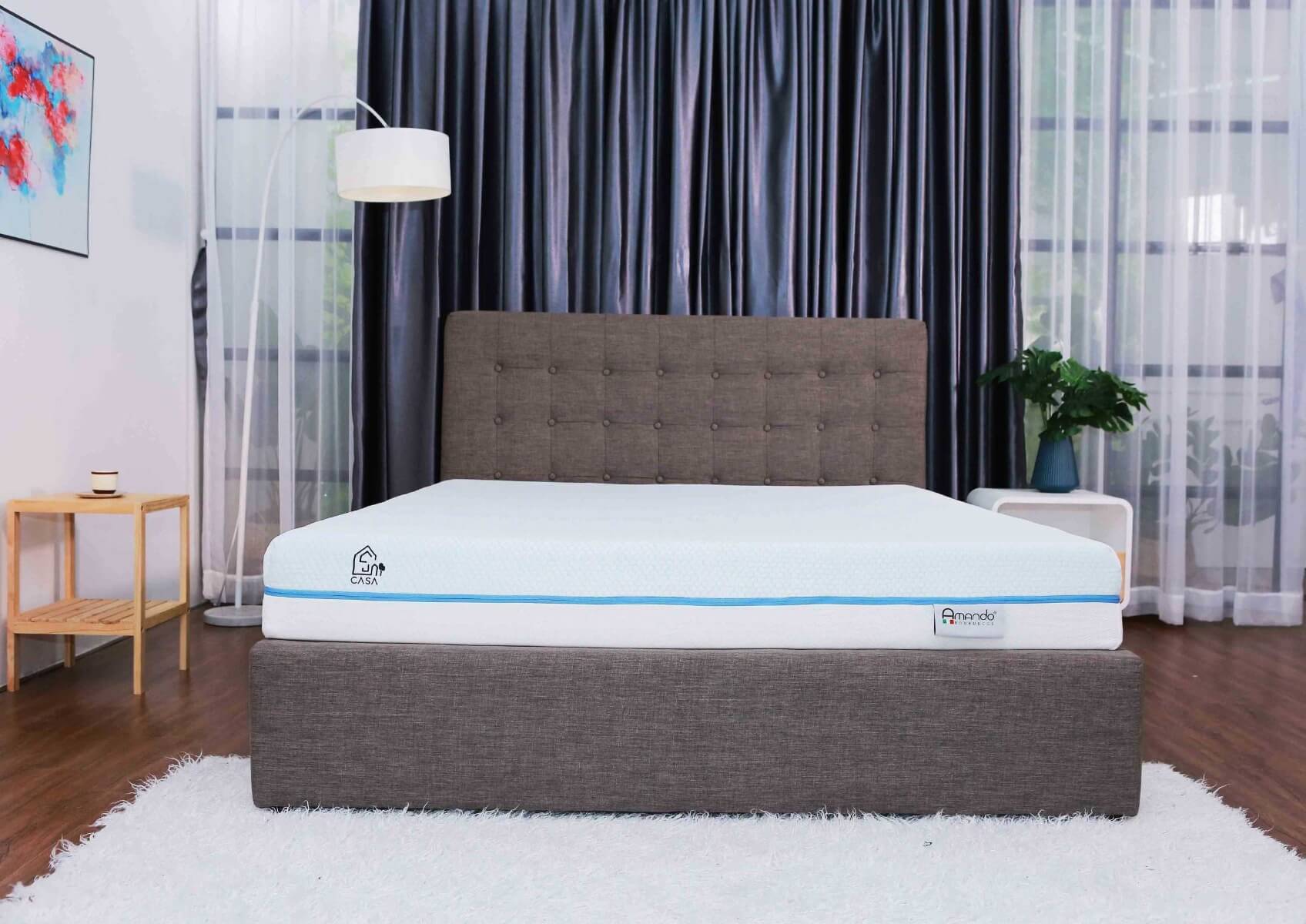 Nệm Foam cuộn hút chân không cao cấp Amando Casa - Cool gel memory foam - Êm ái, thoáng mát, điều hoà thân nhiệt