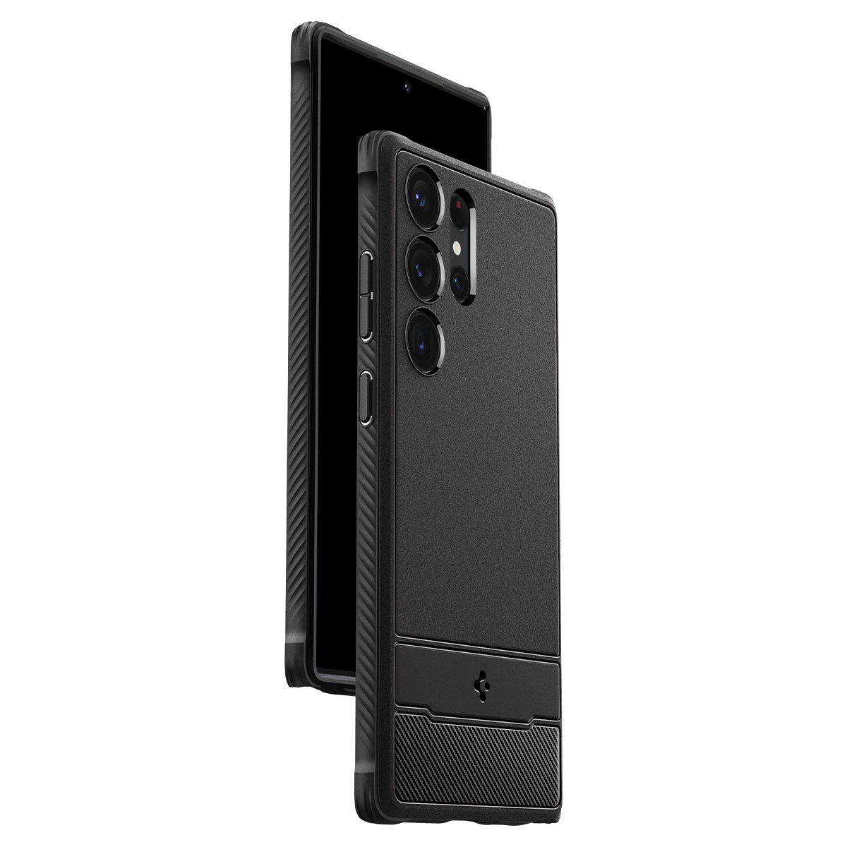 Ốp Lưng Dành Cho Samsung Galaxy S23 Ultra Spigen Rugged Armor Matte Black - Hàng Chính Hãng