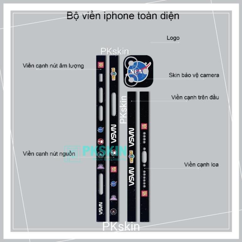 Miếng dán skin viền in hình cho iPhone 13, 13 pro, 13 pro max, 13 mini theo yêu cầu