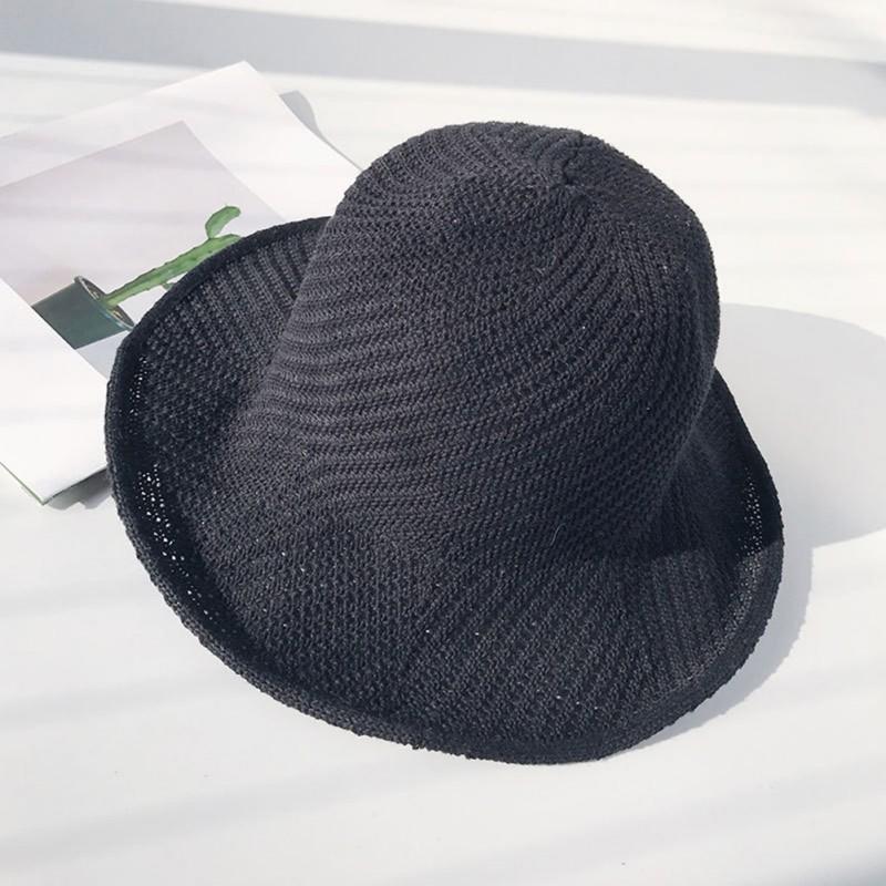 Nón bo dệt kim trơn màu giản dị thời trang cho nữ