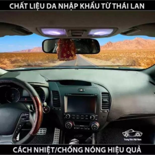 Thảm taplo dành cho kia morning chất liệu da pu dập vân carbon siêu bền đẹp