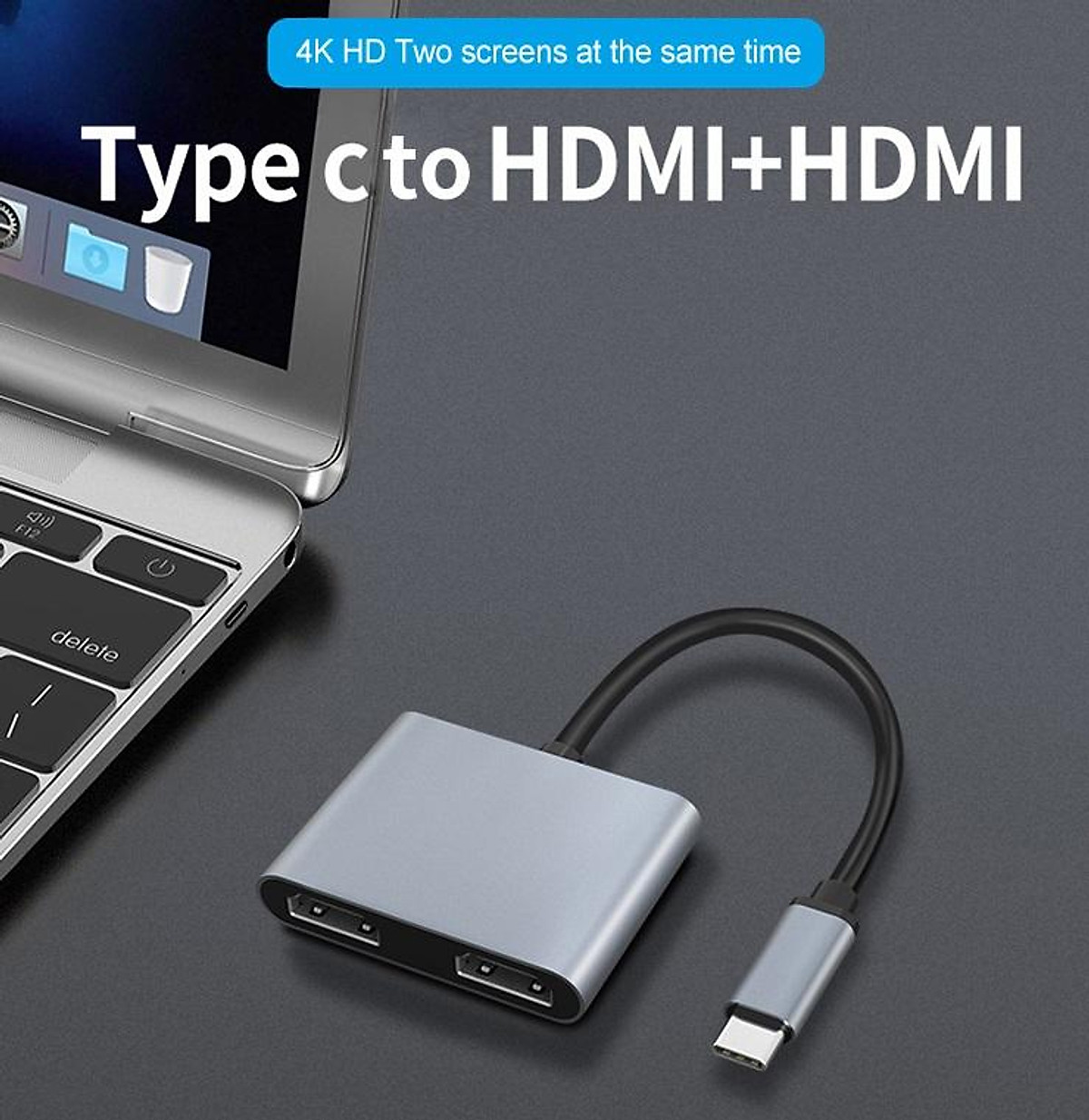 Cáp Chuyển Đổi USB TypeC Ra 2 Cổng HDMI, VGA 2 Trong 1 SeaSy, 2 Cổng HDMI 4k60Hz, 1 Cổng VGA 1080P, Dùng Cho Macbook Pro/Macbook Air/Ipad Pro/Ipad Air/Ipad Mini/Surface Laptop/Surface Pro/Surface Go/Surface Book/Laptop/Điện thoại – Hàng Chính Hãng