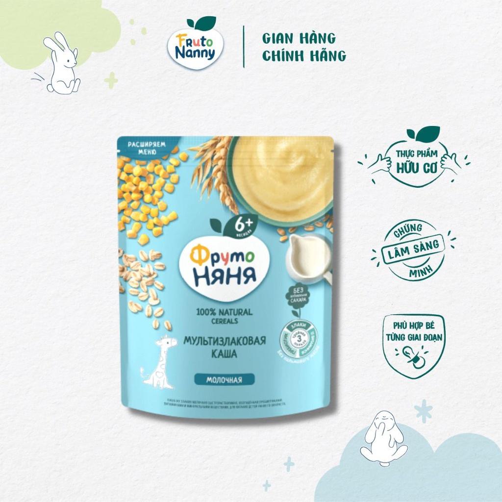 Bột Ăn Dặm FRUTONANNY Organic Ngũ Cốc Sữa Yến Mạch - Không Chất Bảo Quản GMO - Từ 6 Tháng Tuổi (200g)