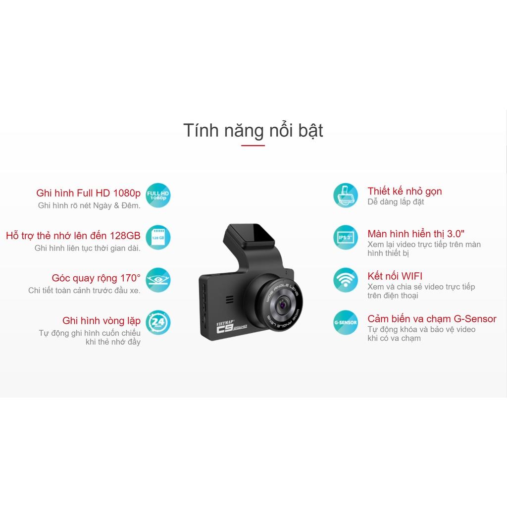 VIETMAP C9 - Camera hành trình Full HD góc rộng 170° - Hàng chính hãng bảo hành 12 tháng