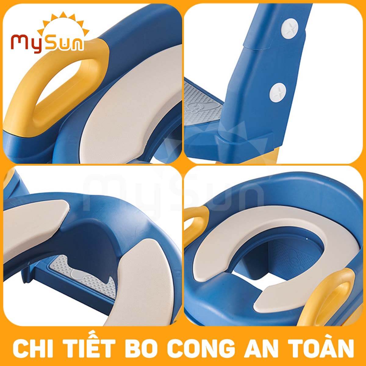 Ghế bô ngồi bồn cầu vệ sinh toilet cho bé trai gái 1 2 3 4 5 tuổi tập đi vệ sinh MySun