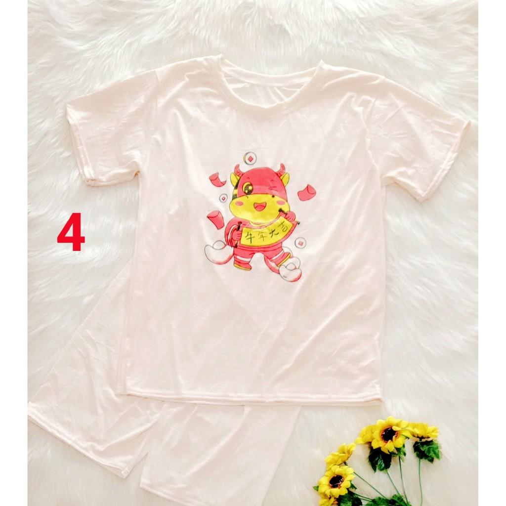 Bộ thun cotton Lững dễ thương - 63kg trở xuống