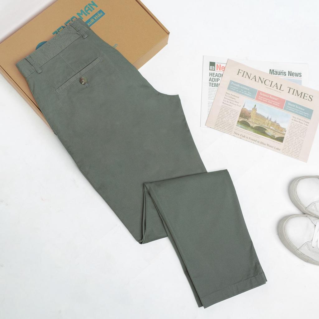 Quần kaki nam ZENTOMAN trung niên thanh niên ống suông co giãn mềm mịn trơn cao cấp QKK21